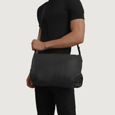 Noros Black Leather Hooded Jacket